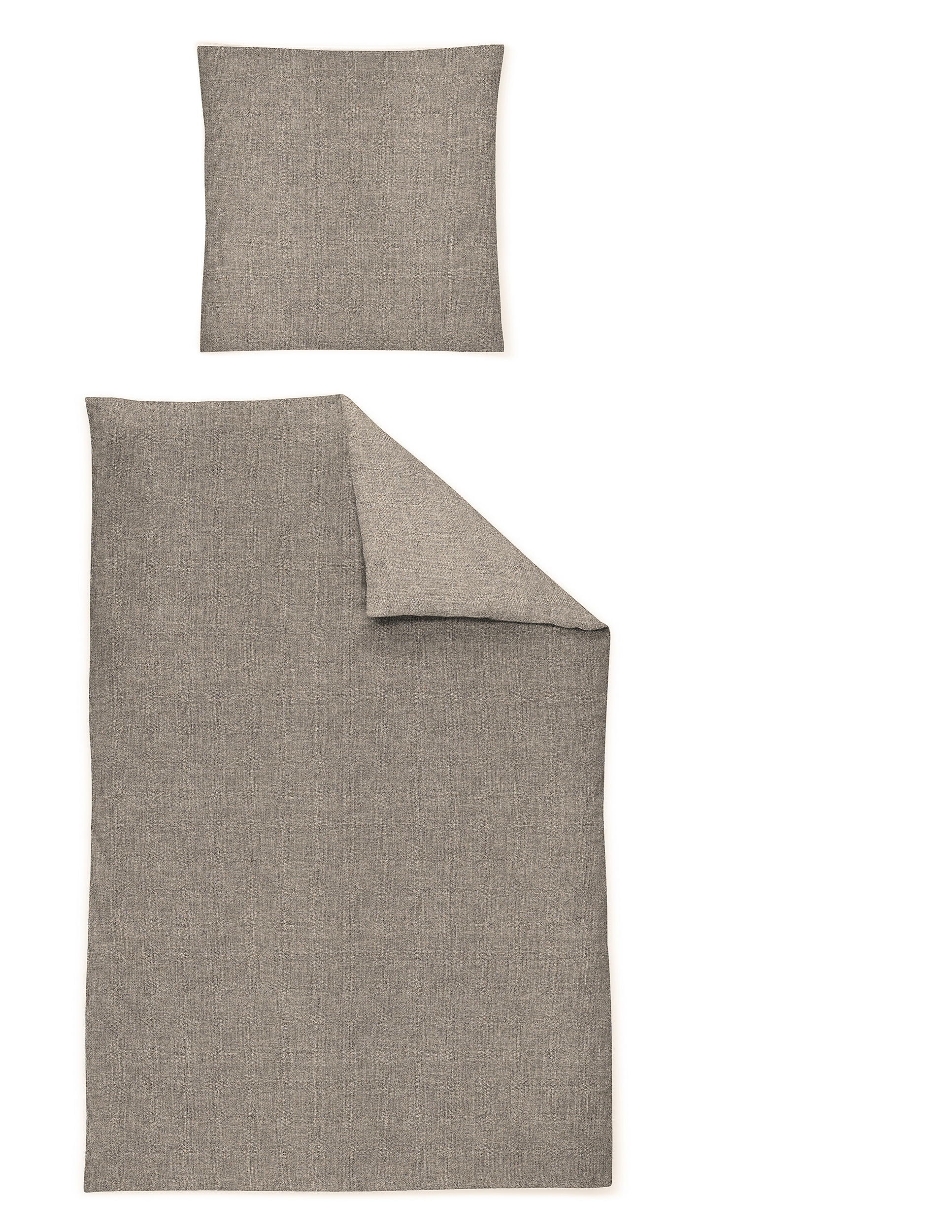 Bettwäsche MINK Biber 155x200cm, 1 Kissen 80x80
