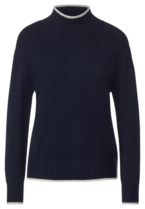 Pullover mit Stehkragen - deep blue