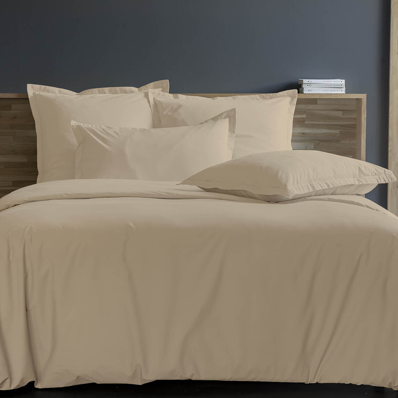 United by PDC Housse de couette 100% Percale de Coton ficelle