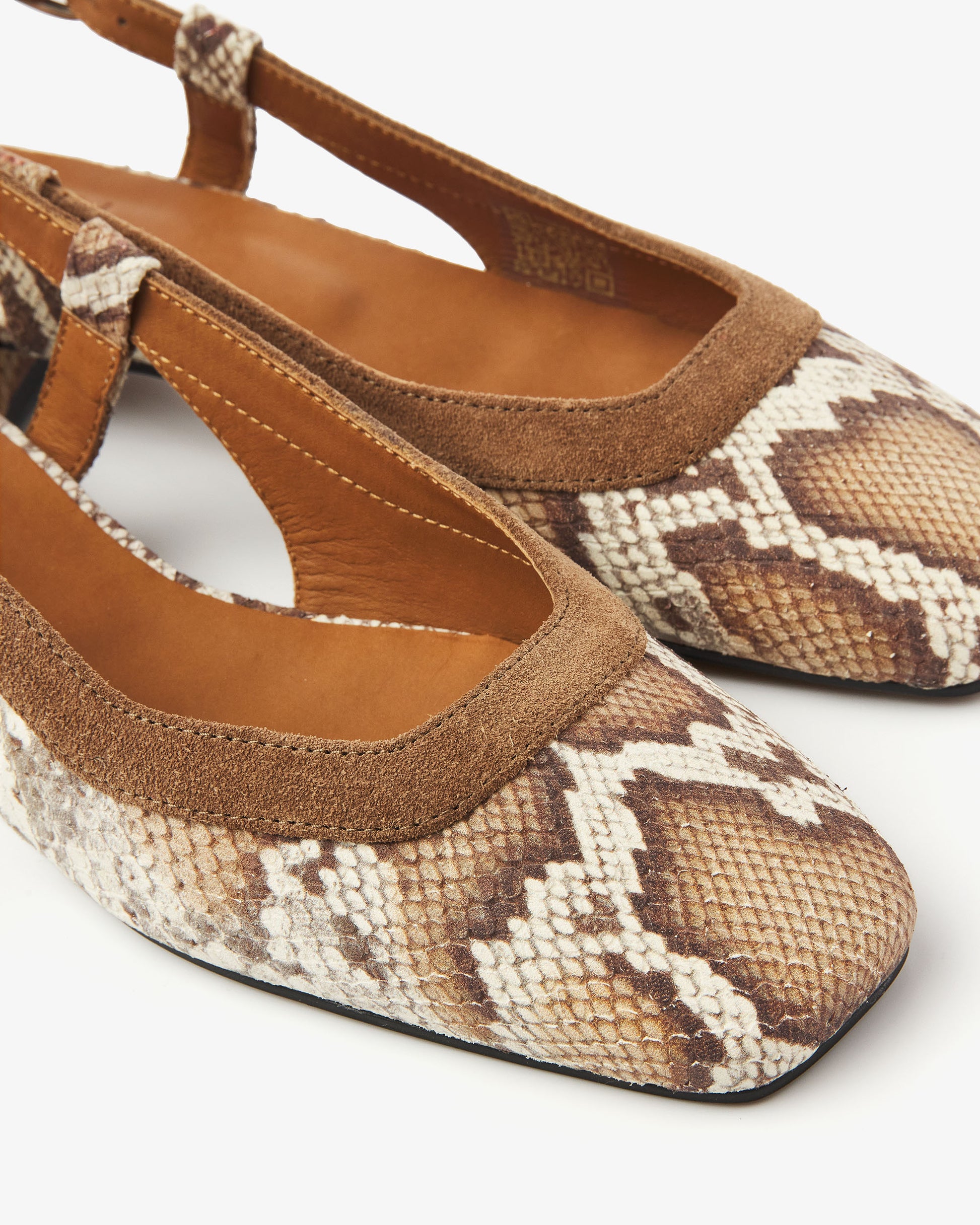 VIA VAI slangenprint slingbacks Julie Xena