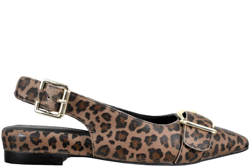 COPENHAGEN SHOES CALL IT LOVE LEOPARD SLINGBACK I SKIND