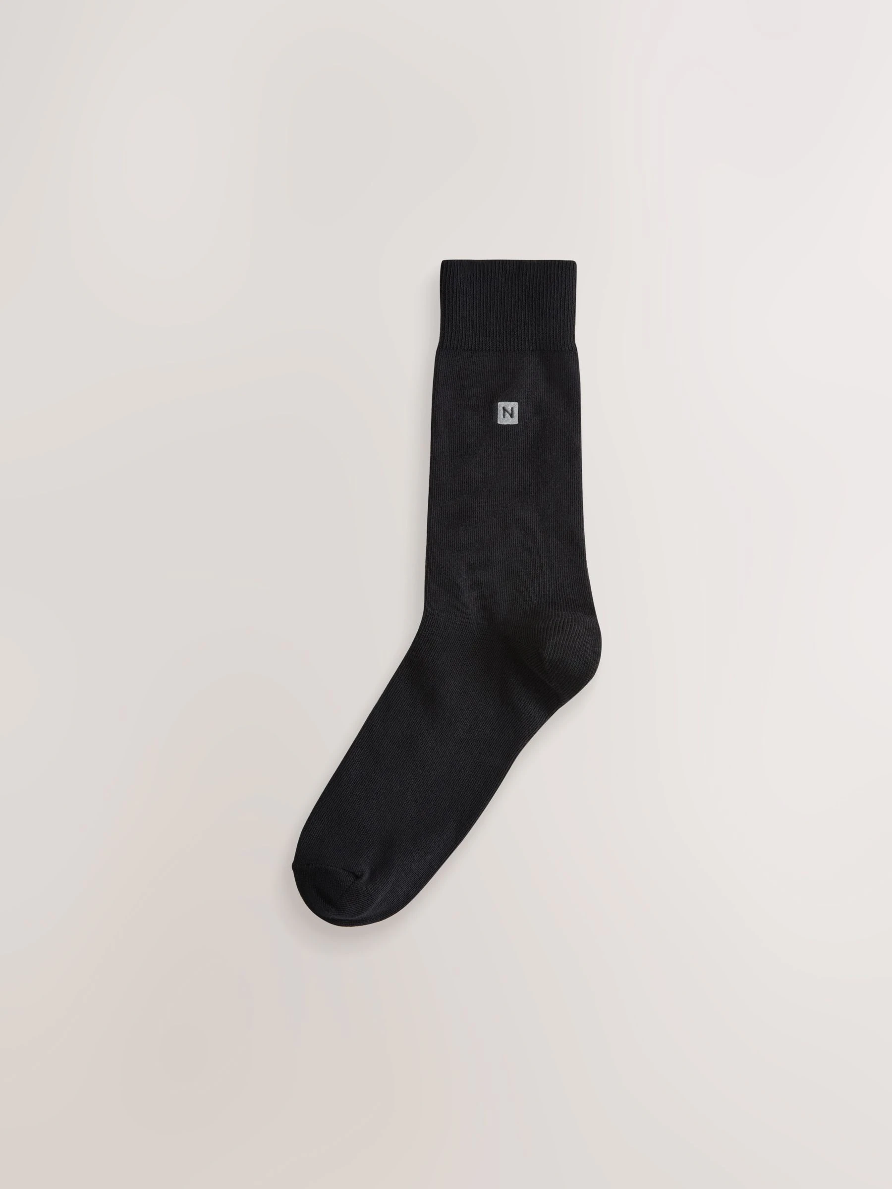 Blauw/grijs logo - 8 Paar fris blijvende sokken met borduursel