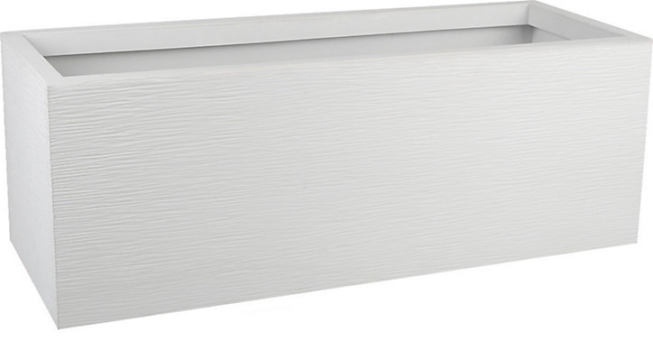 Jardinière polypropylène EDA Graphit Up blanc 79,5 x 29,5 x h.29,5 cm