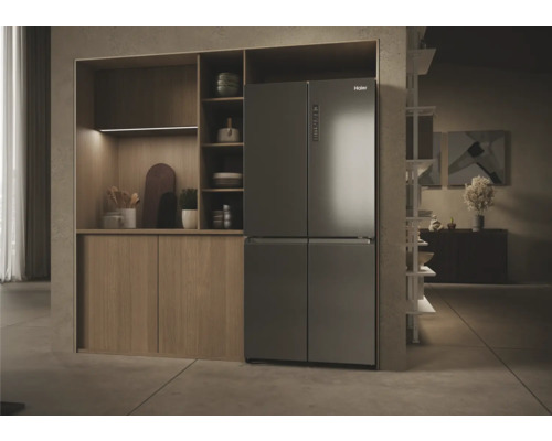 HAIER HCR3818ENMM Multi Door koel-vriescombinatie, BxHxD 83,3 x 181,5 x 65 cm, Koelvak 311 l, Vriesvak 156 l, roestvrij staal