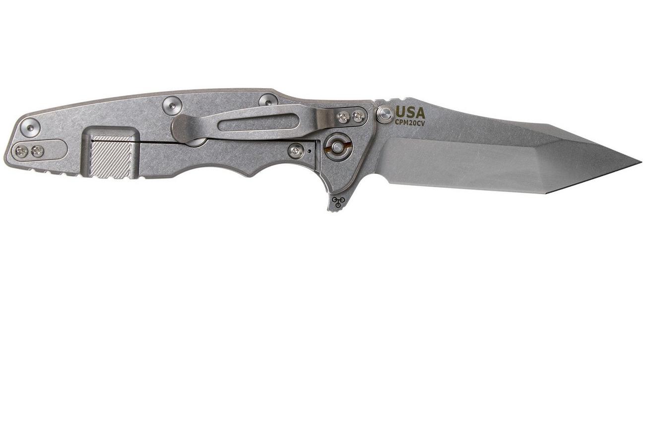 Rick Hinderer Eklipse 3.5” Tanto, CPM 20CV Stonewashed, OD Green G10 zakmes
