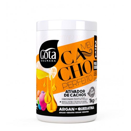 Gota Dourada Meu Cacho Perfeito Ativador De Cachos 2 em 1 1kg