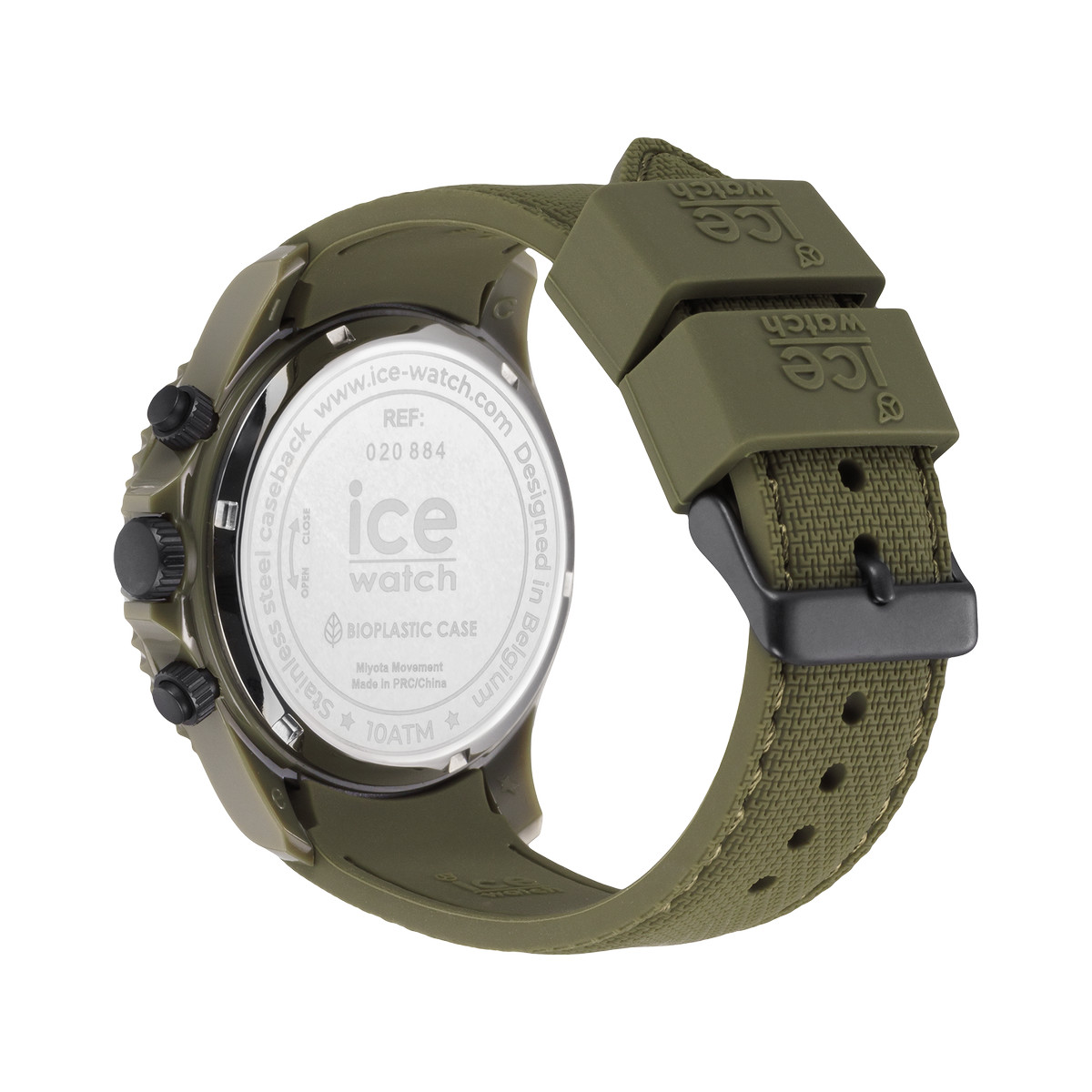 Montre ICE WATCH homme chronographe plastique vert bracelet caoutchouc vert