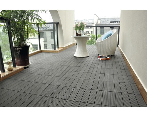 Konsta WPC kliktegel 30x30 cm antraciet