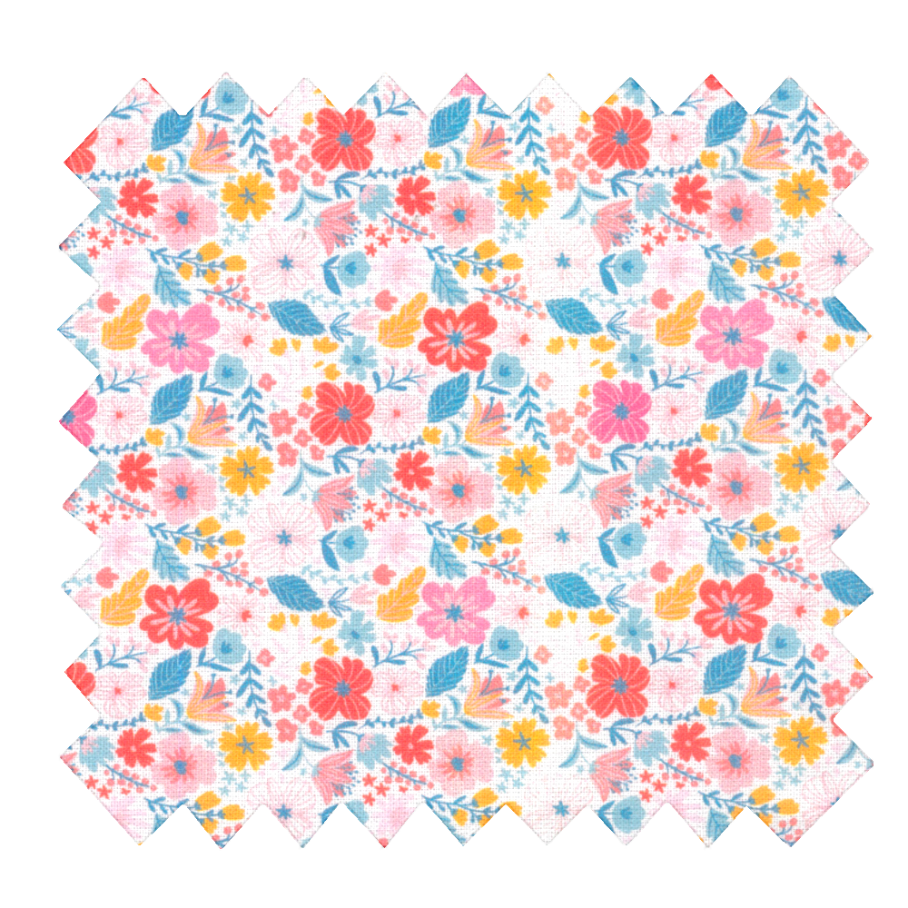 Tissu Coton Au Mètre Fleurs Pastel Ex1048