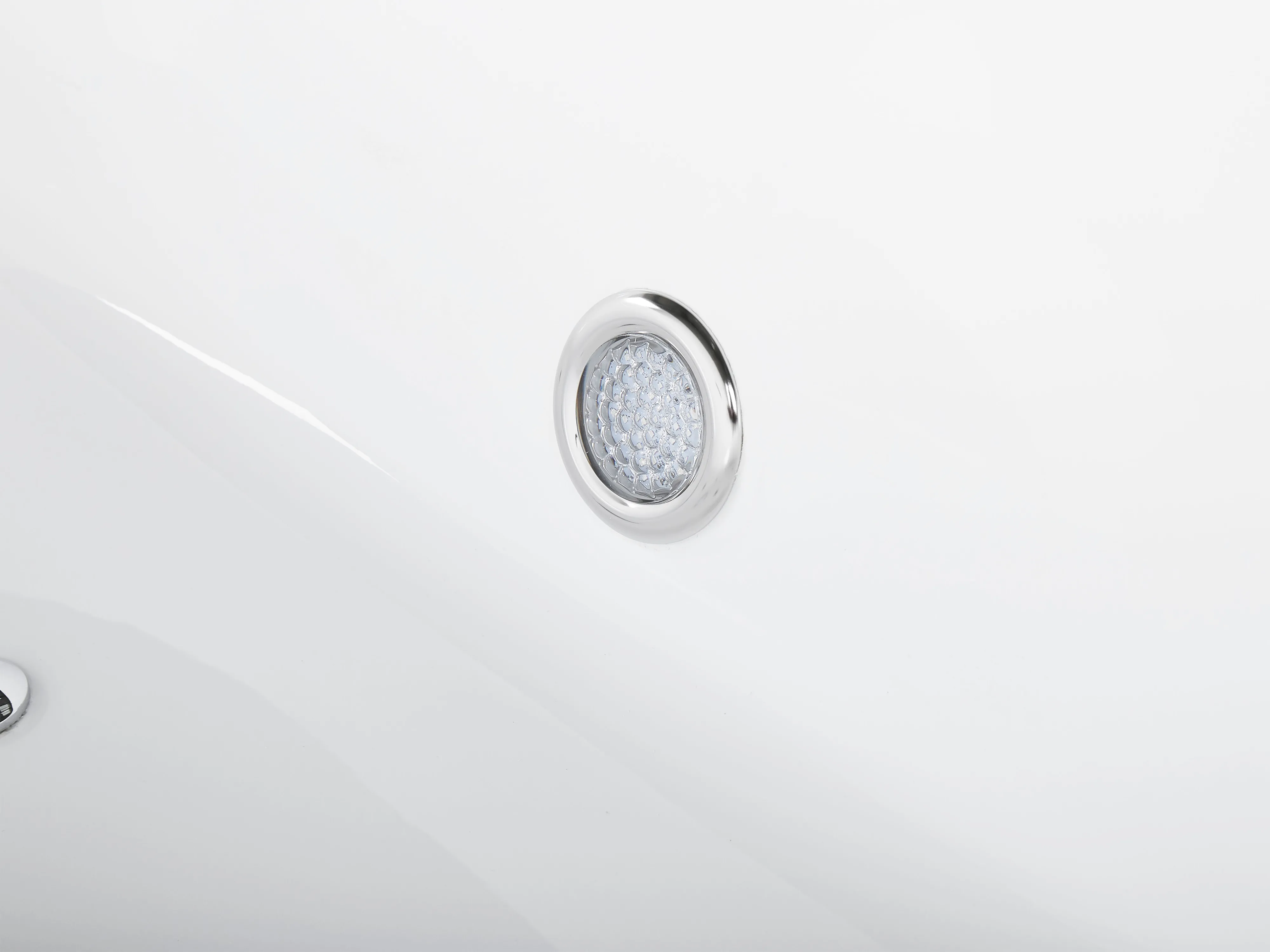 Vrijstaand bubbelbad met LED NEVIS 170 x 80 cm Wit