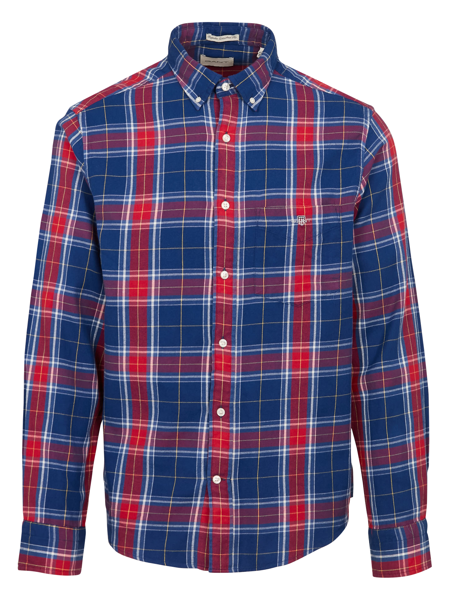 Chemise droite en coton imprimé | Bleu
