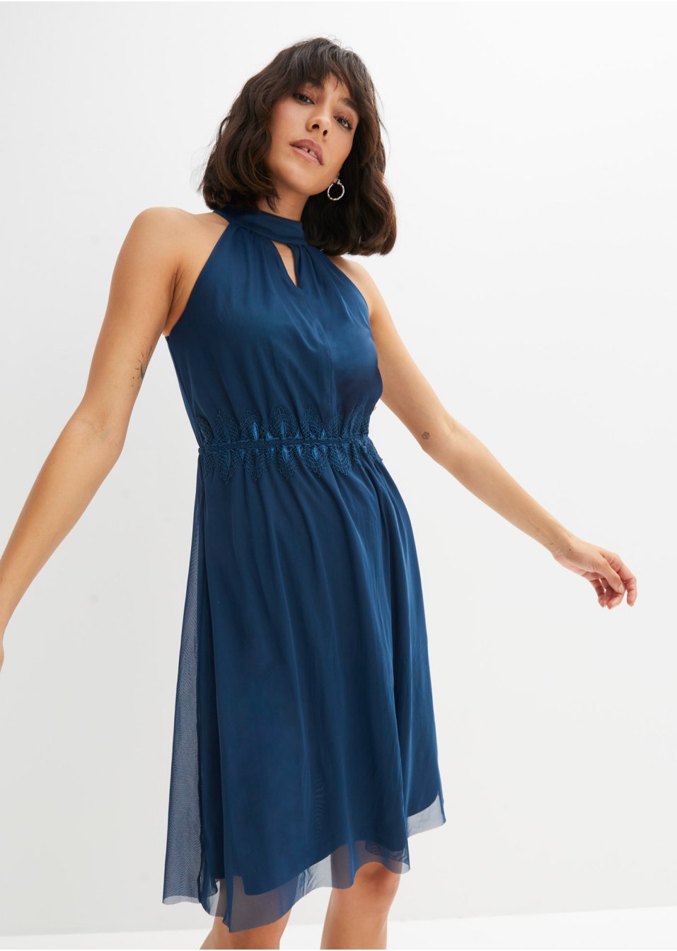 Robe en mesh avec dentelle