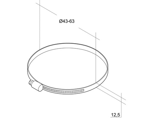 Rotheigner klem roestvrij staal 53-63 mm