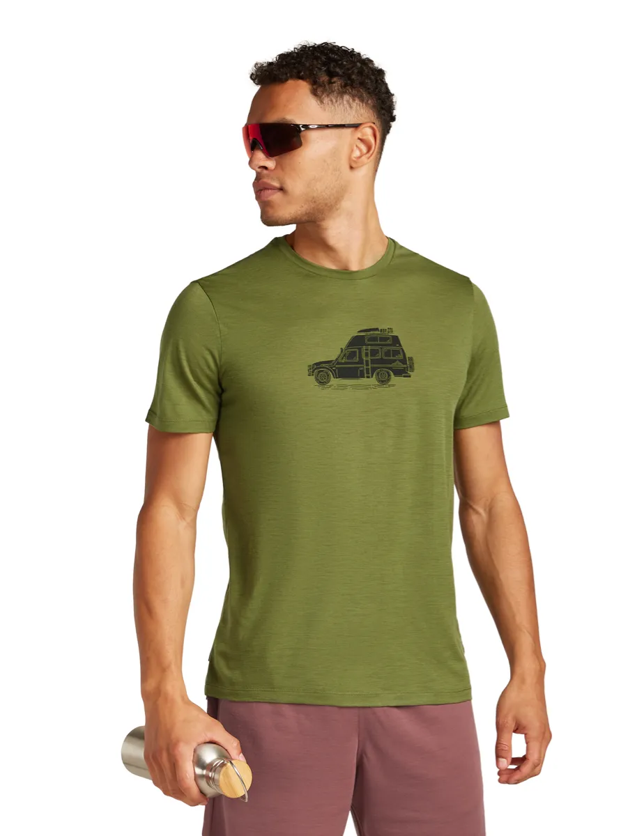 Icebreaker Men Merino 150 Tech Lite Shortsleeve Tee Cosy Camper Sphagnum