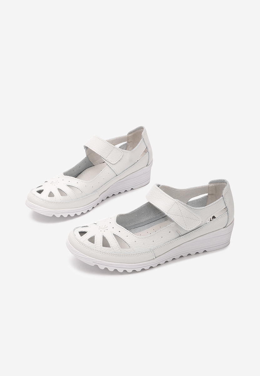 Ballerines à plateforme blancs Cassina