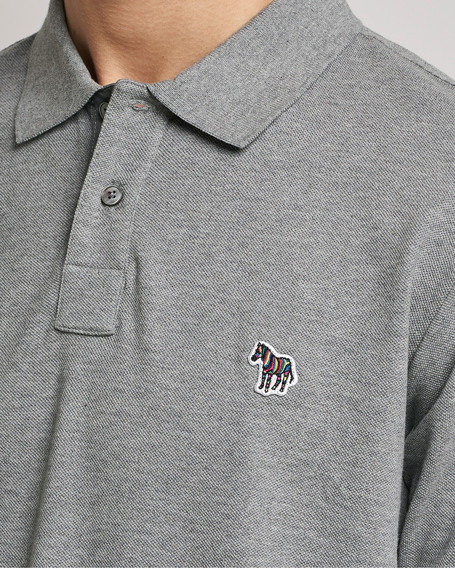 PS Paul Smith Regular Fit Zebra Polo Grey Melange