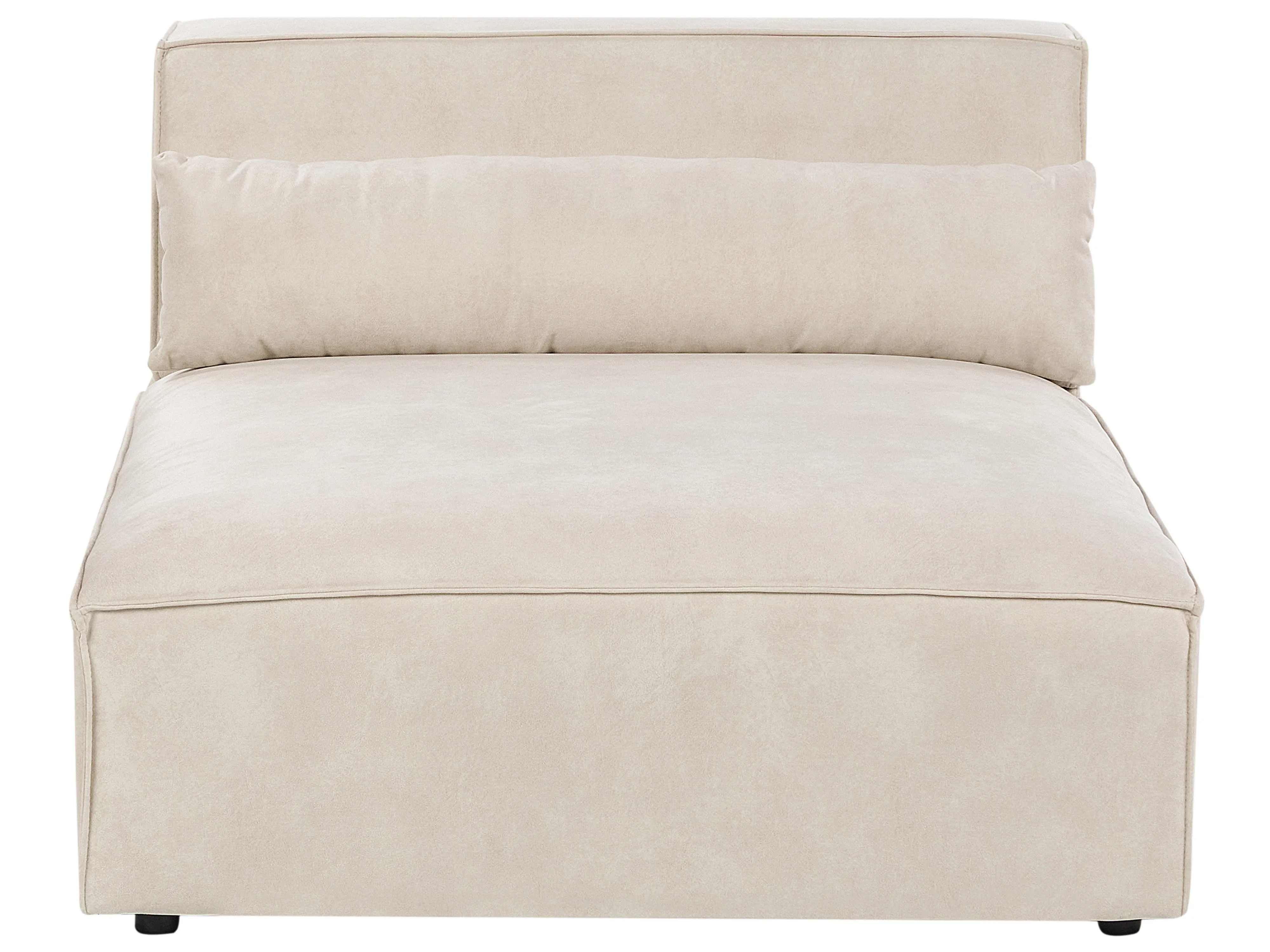 Modulaire bank 3-zits HELLNAR Fluweel Lichtbeige met ottomaan
