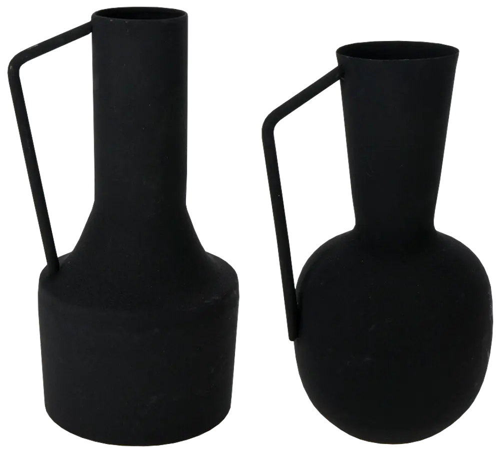 Vase i metal H. 29 cm ass. varianter - sort