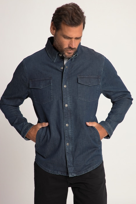 Jeansjacke, verdeckter Zipper, Brusttaschen