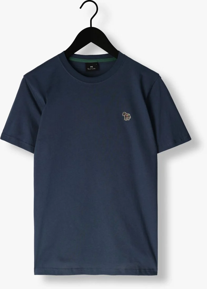 PS PAUL SMITH blauwe ps paul smith polo mens slim fit ss tshirt zebra badge