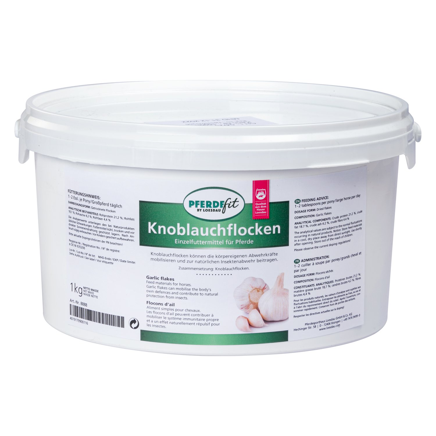 PFERDEfit by Loesdau Knoblauchflocken  - 1 kg