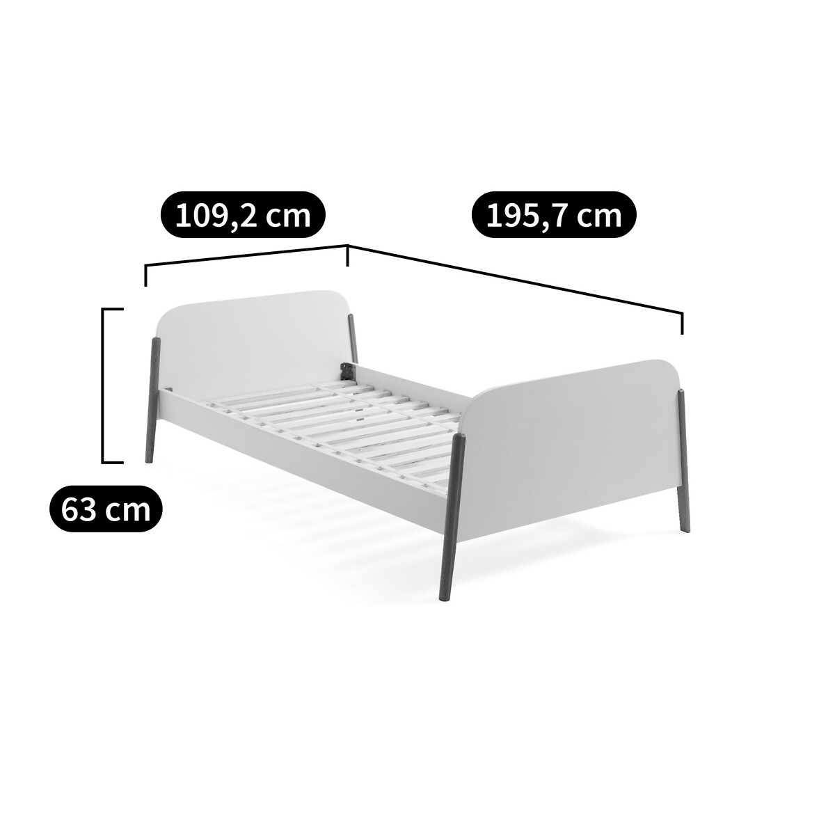 LA REDOUTE INTERIEURS<br>Cama infantil com estrado de ripas, Nadil