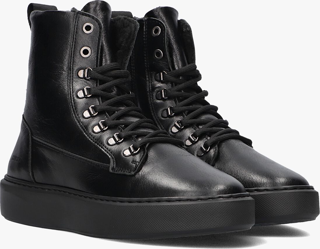 NUBIKK zwarte nubikk hoge sneaker vince dunya fur