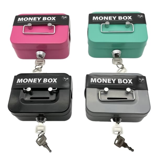 Safe Box med nøkkel - grønn