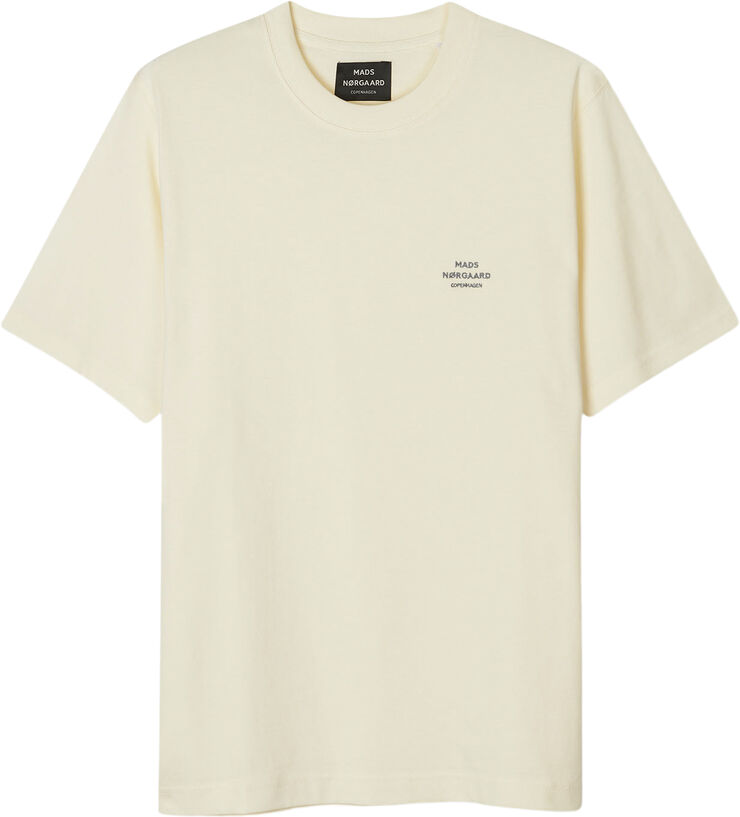 Mads Nørgaard - Copenhagen Cotton Jersey Frode Emb Logo Tee Vanilla ice