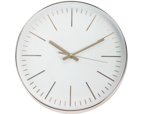 Wandklok koperwit Ø 30 cm