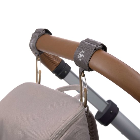 Attaches poussette avec mousqueton (lot de 2)   Anthracite        de               Lässig