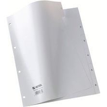 intercalaires en plastique, chiffres, A4, 1-6, PP,