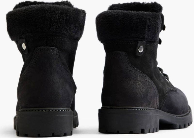 Landrover Gevoerde Leren Veterboots Zwart
