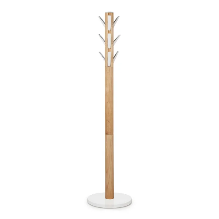 Umbra - Flapper Garderobenständer, weiss / natur