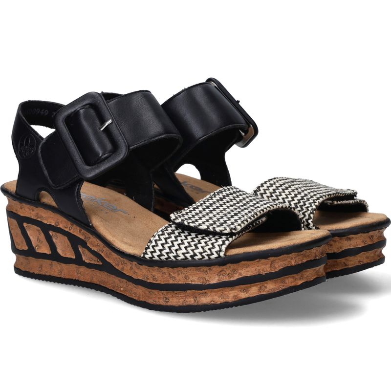 Rieker Sandalen Zwart Dames