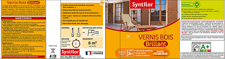 Vernis extérieur BSC Incolore Brillant Syntilor - 0.5 L