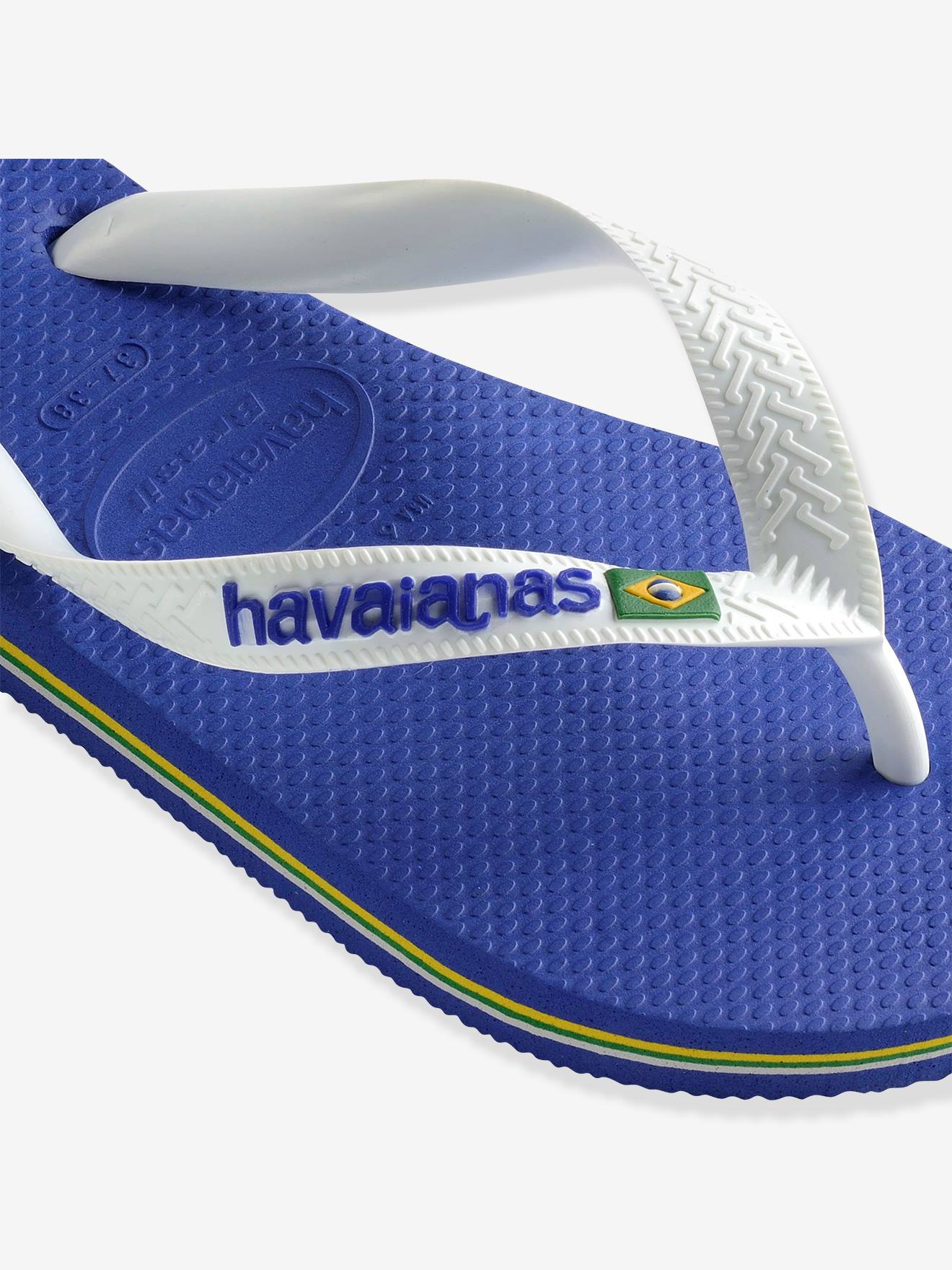 Chinelo infantil Havaianas rosa com logo do Brasil