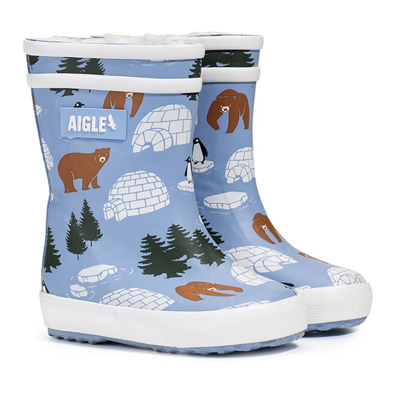 Baby Flac Fur Print - Bottes de pluie enfant