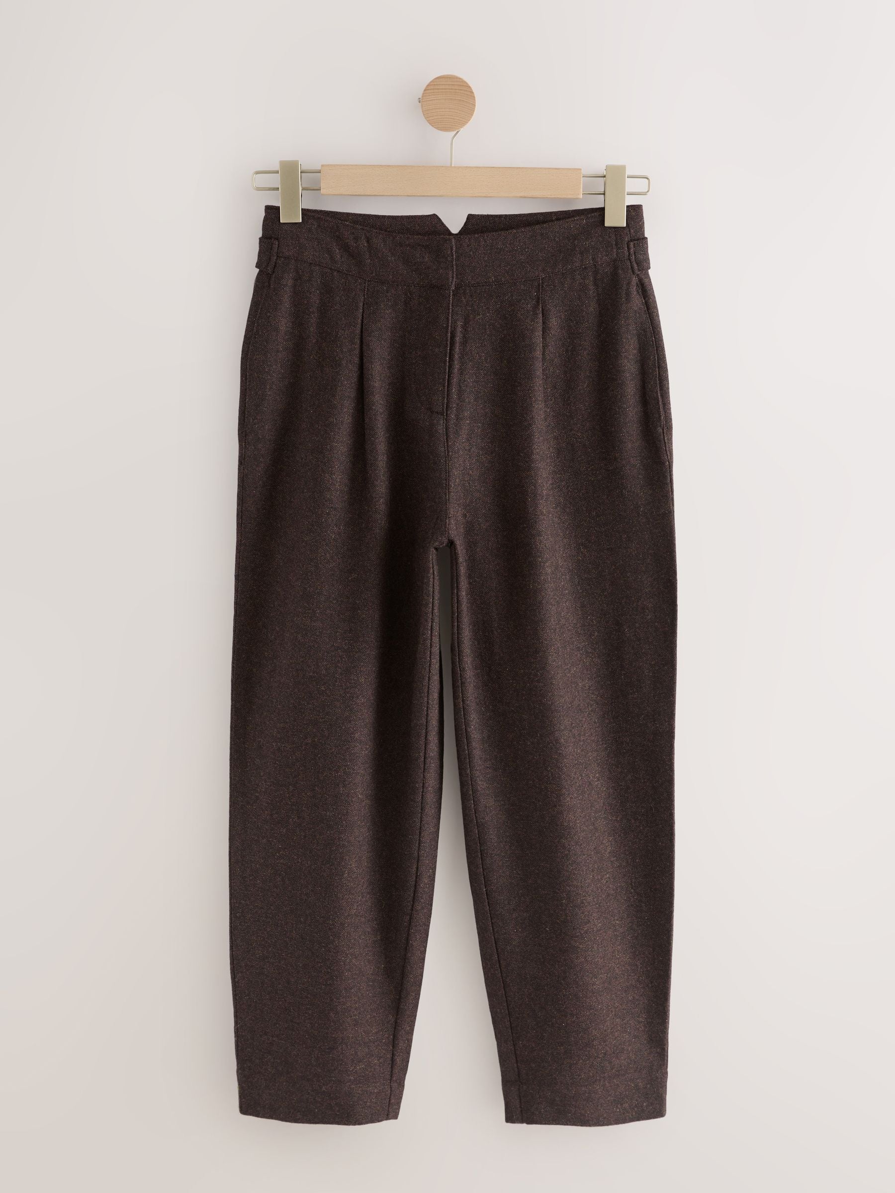 Paarsblauw - N. Premium broek met tonvormige pijpen en wol