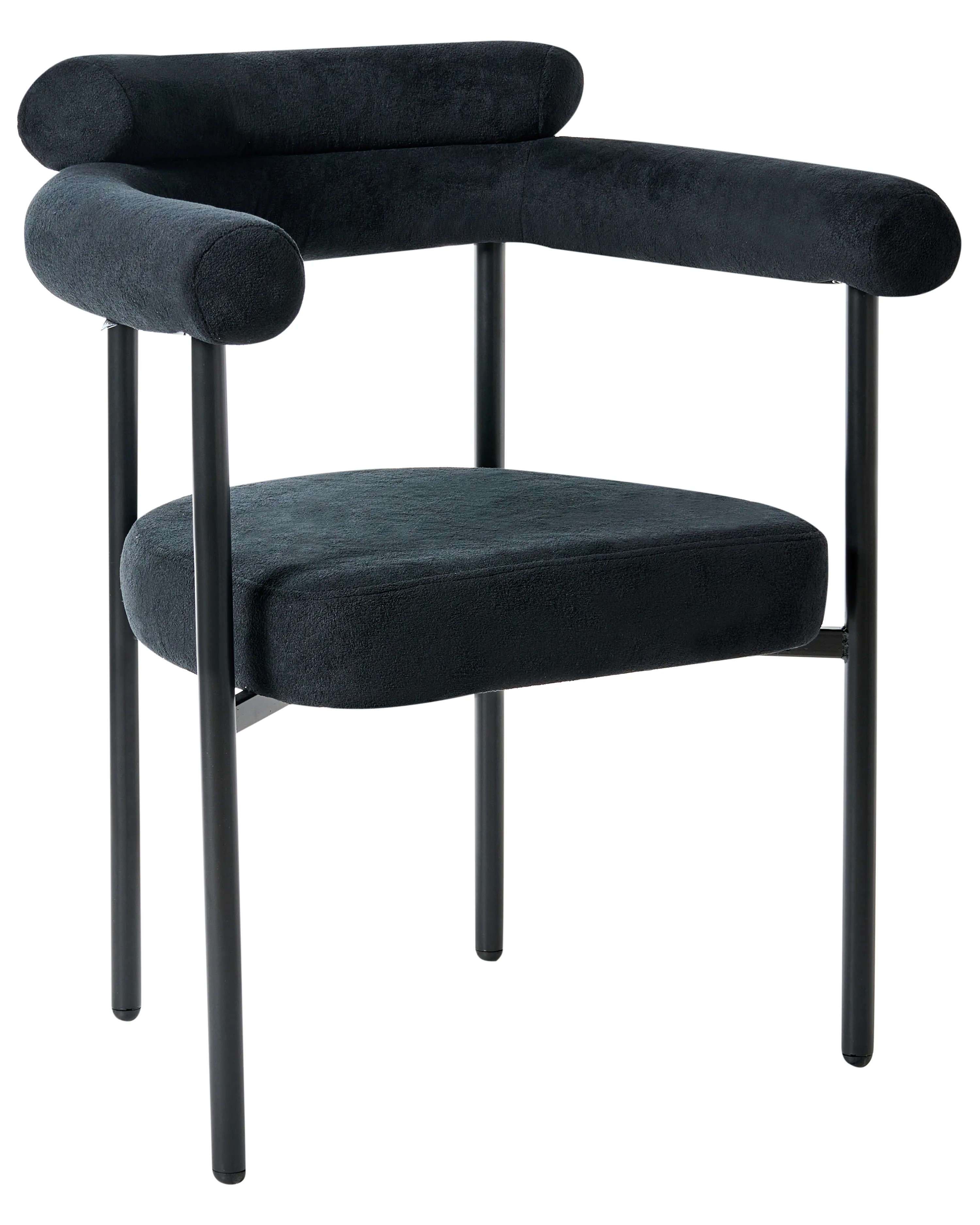 Set van 2 eetkamerstoelen LYNEY Stof Zwart