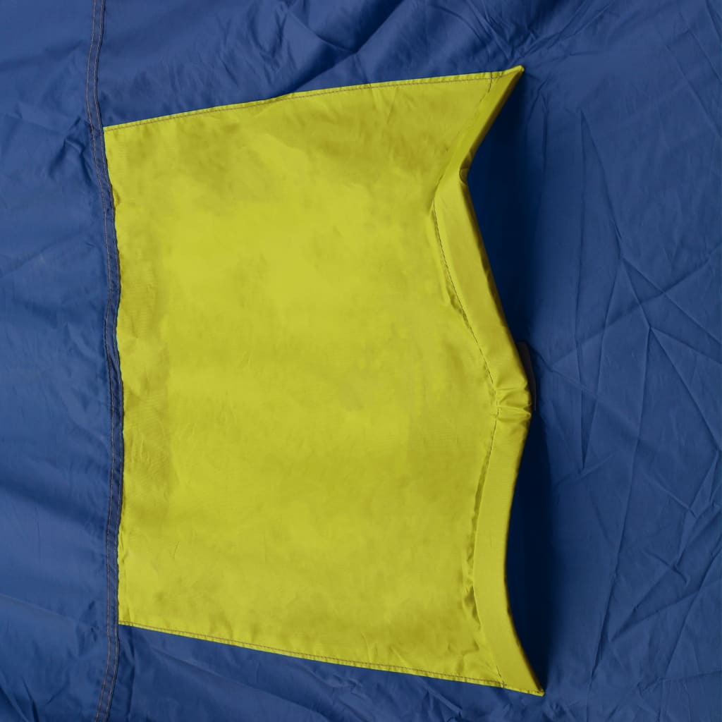 Barraca de camping Vidaxl azul e amarela