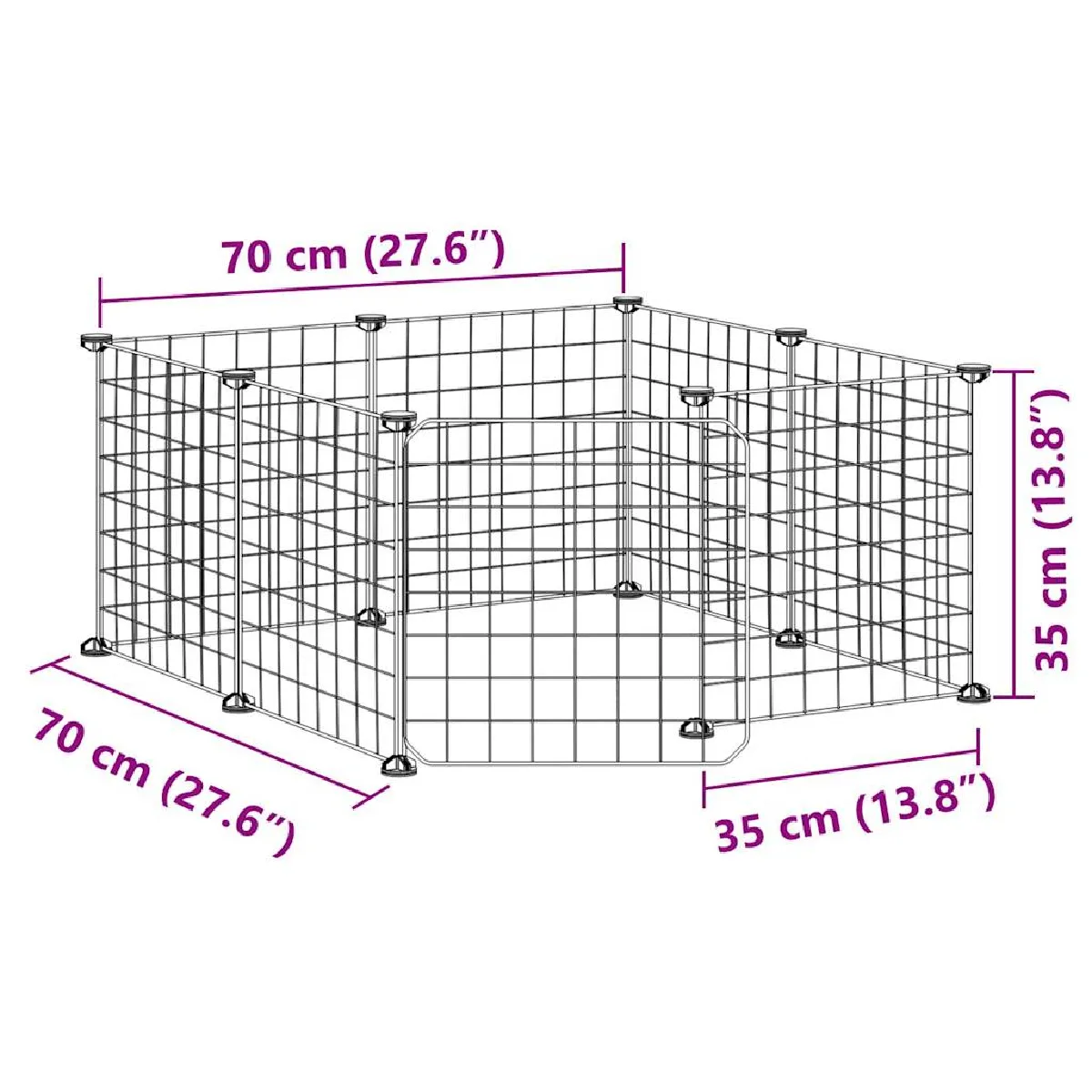 vidaXL Cage animaux de compagnie - Noir