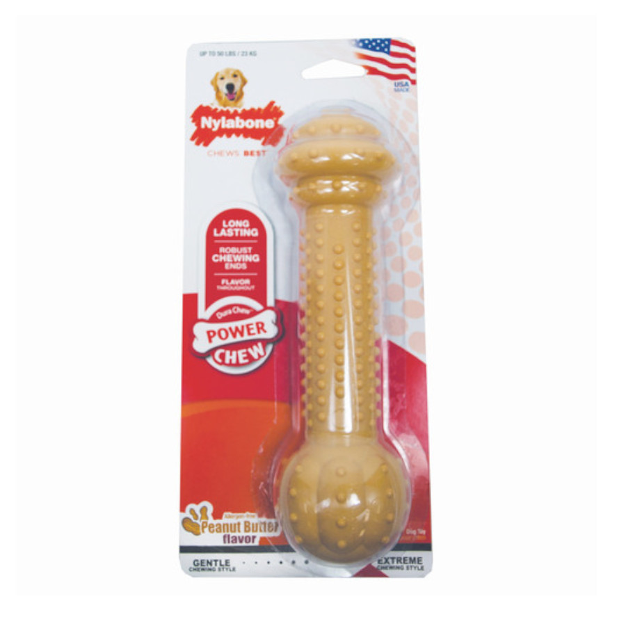 Osso mastigável Nylabone Dura Chew Barbell para cães