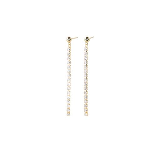 Friihof Siig String Øreringe, Gold Plated