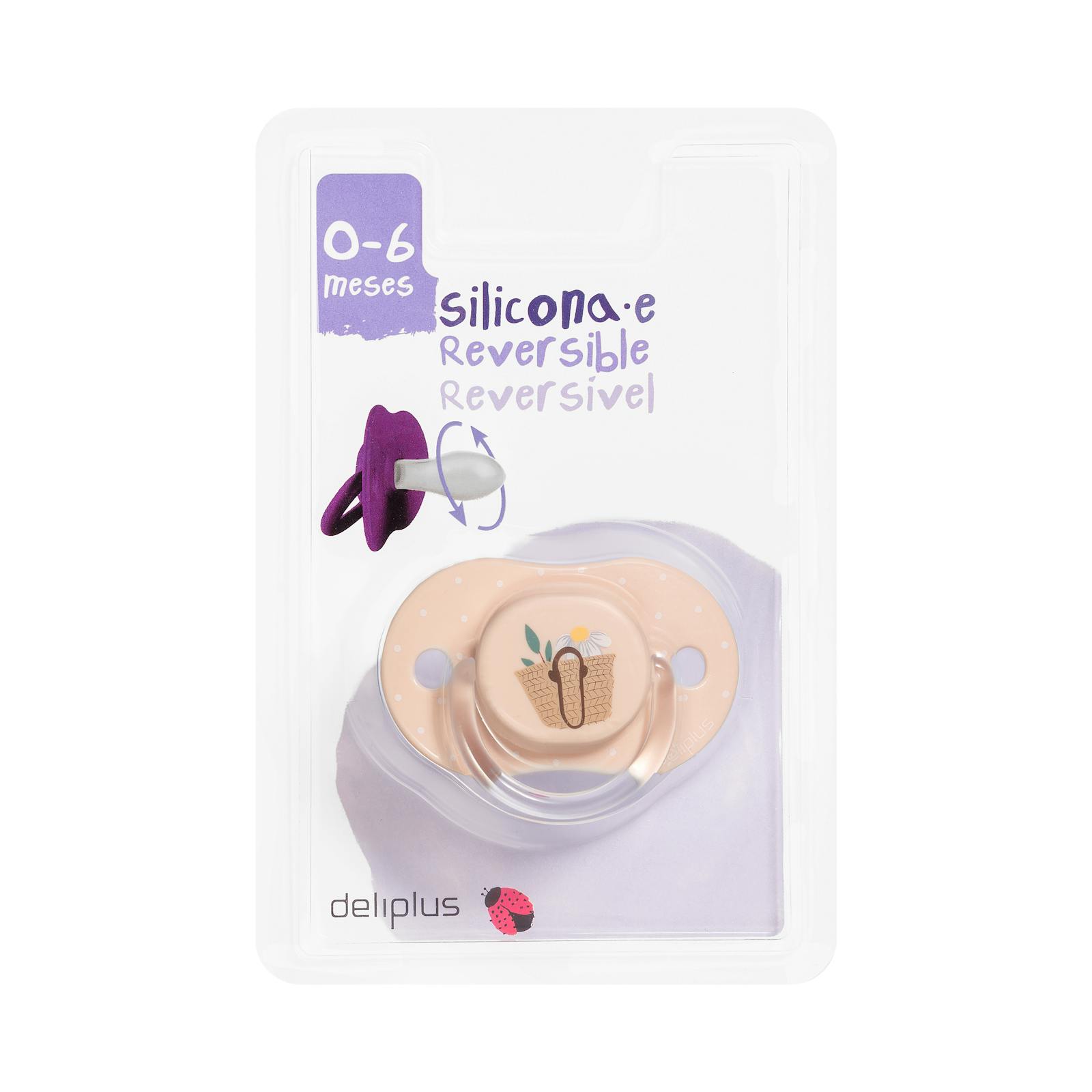 Sucette réversible en silicone Deliplus +0 à 6 mois