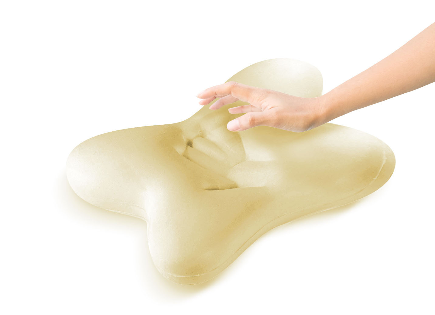 Ergonomisch geformtes Schmetterlingskissen