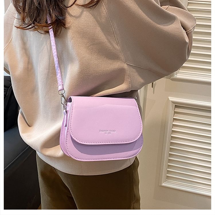 Maorong - Crossbodytas van imitatieleer met letterprint