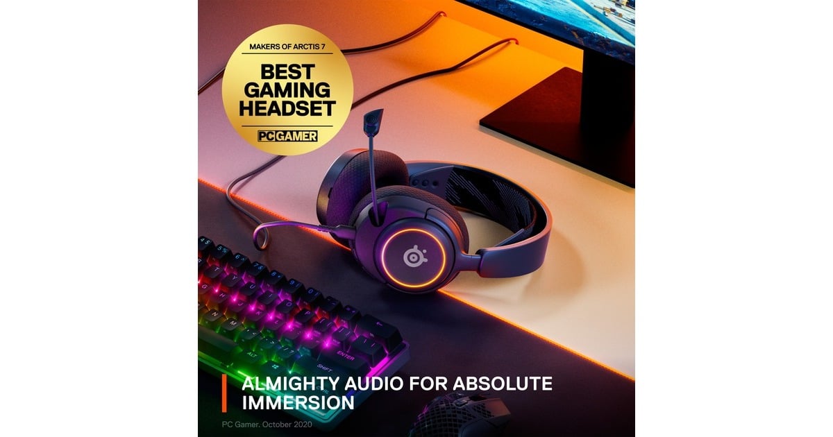 SteelSeriesArctis Nova 3 over-ear gaming headset  (Zwart, Pc, PlayStation 5, Nintendo Switch)