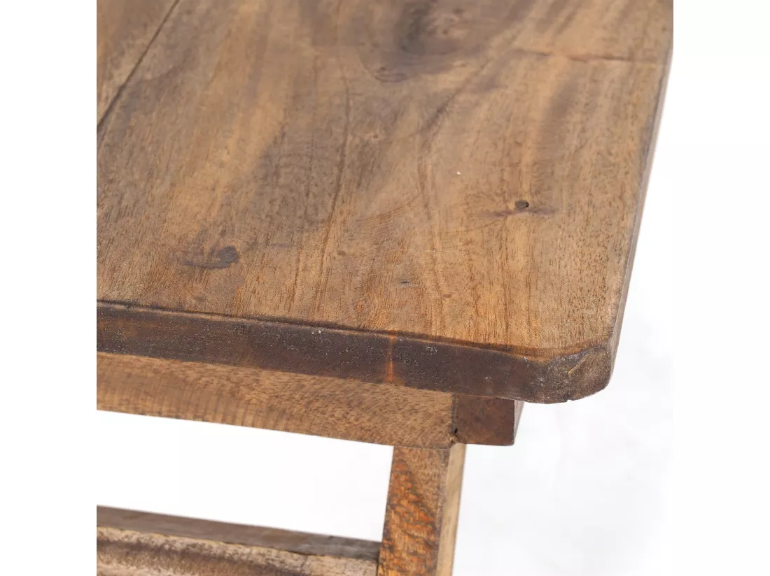 TABLETTE-TABLE PLIEZ 60x40 cm, bois massif en acajou, avec des pieds pliants 01 natur-vintage