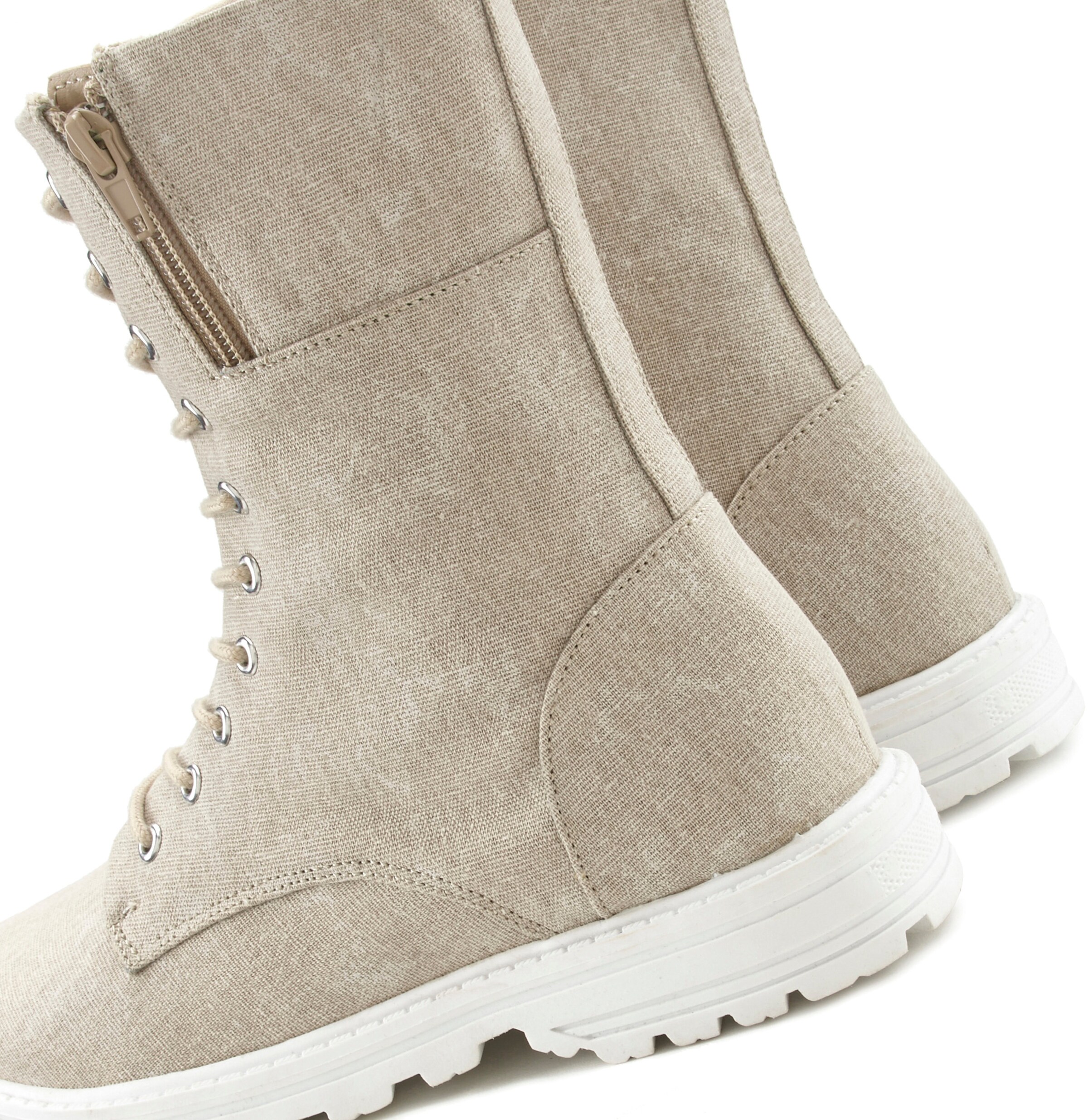 LASCANA Schnürstiefelette in beige